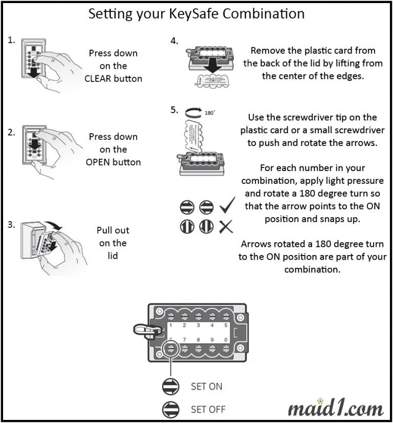 Instructions for your KeySafe maid1